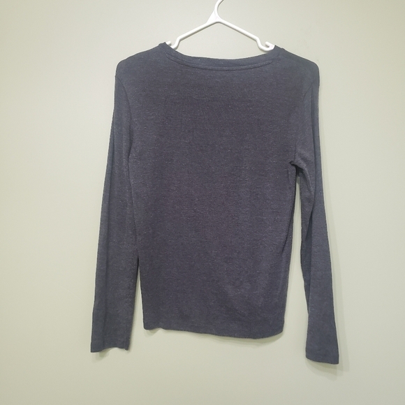 Zara Gray Long Sleeve T-Shirt Size Small - Picture 3 of 3